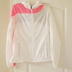 Brooks lightweight white running rain jacket